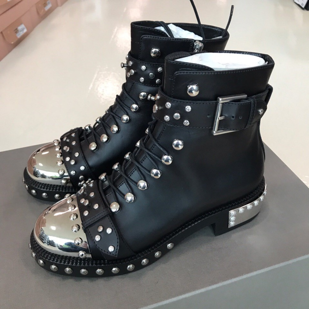 Alexander McQueen studded leather ankle boots